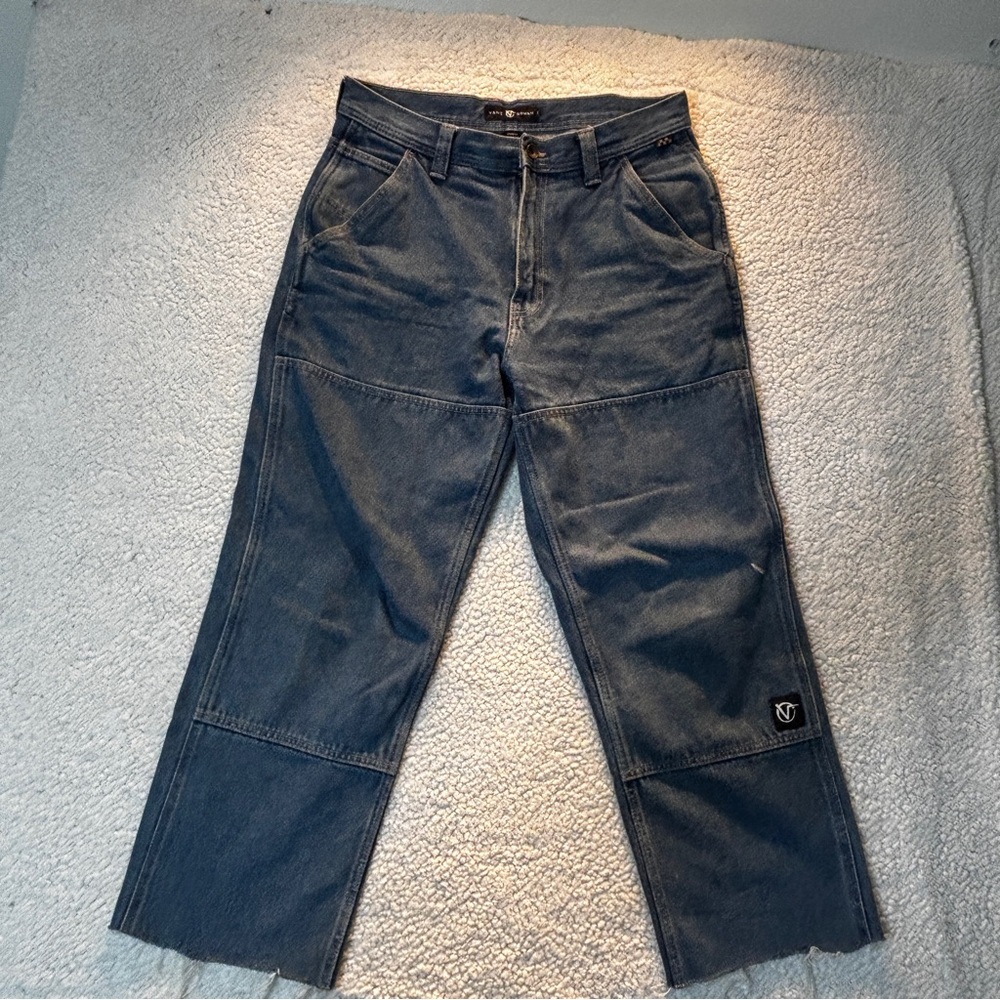 Vans Rowan Zorilla Signature Pro Series Workwear Jeans Raw Hem 34x28 Denim Rare